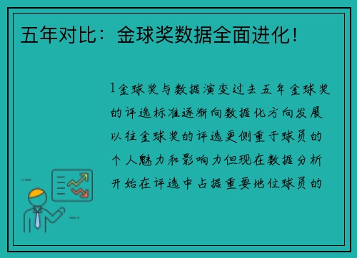 五年对比：金球奖数据全面进化！